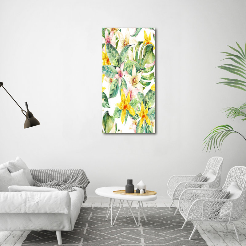 Tropical Flowers - Wrapped Canvas Print
