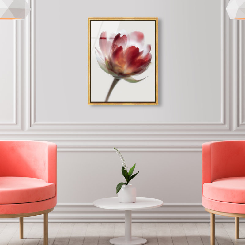 Crimson Core II High-Gloss Frameless Acrylic Glass Wall Art Abstract Print by Oliver Gal, Ready to Hang, 16 x 20, 17"H x 21"W