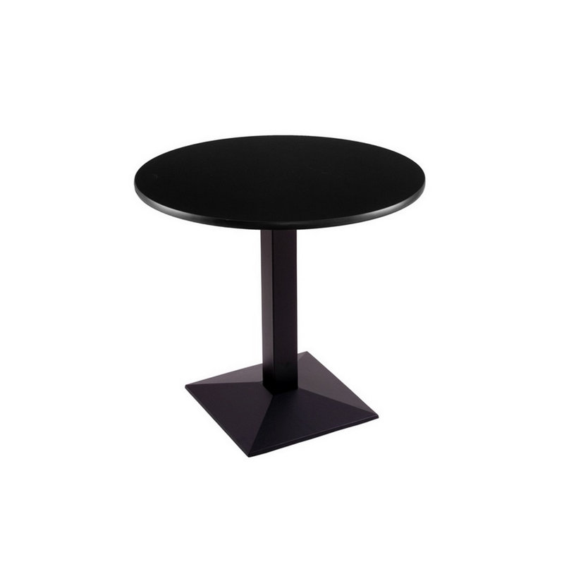 Round Dining Table, 30" H x 30" L x 30" W, Black