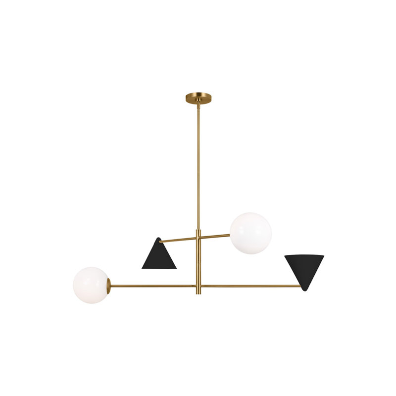 Cosmo 4 - Light Chandelier, 16.12" H x 48" W x 48" D, White