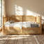 Lit de jour simple en rotin avec 2 tiroirs pour un espace limité, chambre d'amis, aucun sommier nécessaire