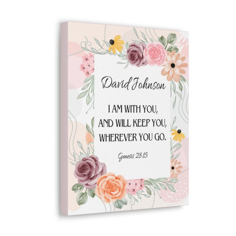 I Am with You 1 Piece Wall Art on Canvas, 16cm H x 12cm W x 1.25cm D
