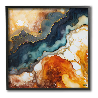 Liquid Geode Pattern Canvas Wall Art Design By Rb