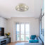 Flush Mount Ceiling Fan with Light Caged Farmhouse 6-Speed Reversible DC Motor with Remote Matte White-130156545