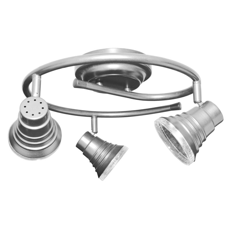 Rail & Spots 17.8'' 3 -Light Rail Track Kit with Dimmable and Adjustable Head