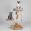 Arbre à chat en bois pour chats d'intérieur avec poteaux à griffer