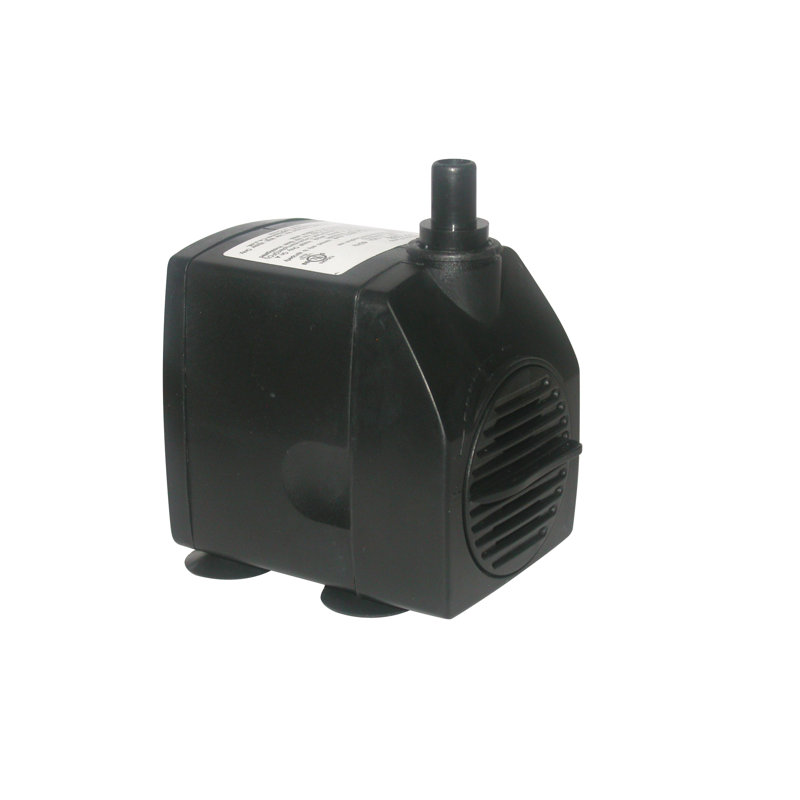 Compact Black Ceramic Submersible Fountain Pump with 6 ft. Cord