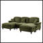Canapé modulaire en U avec accoudoirs évasés Classic Comfy