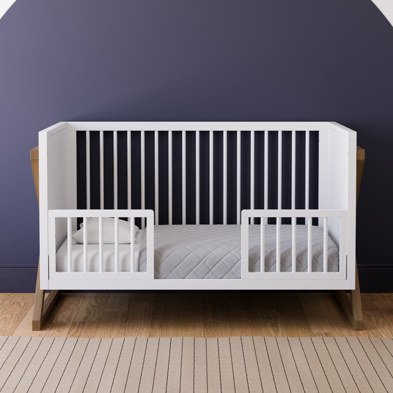Barrière de lit pour tout-petit (chevilles), Blanc