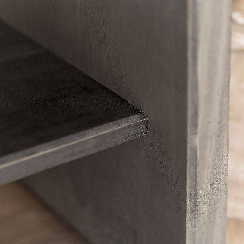 Banc de rangement avec tablette inférieure Earby, Gris