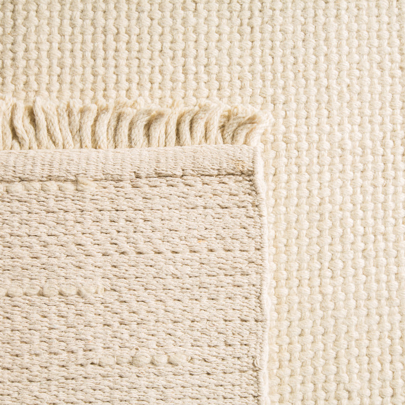 Winter Harbor Wool Area Rug in Cream, Rectangle 6' x 9'