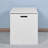 White Lift Top Entryway Storage Cabinet With 2 Safety Hinge