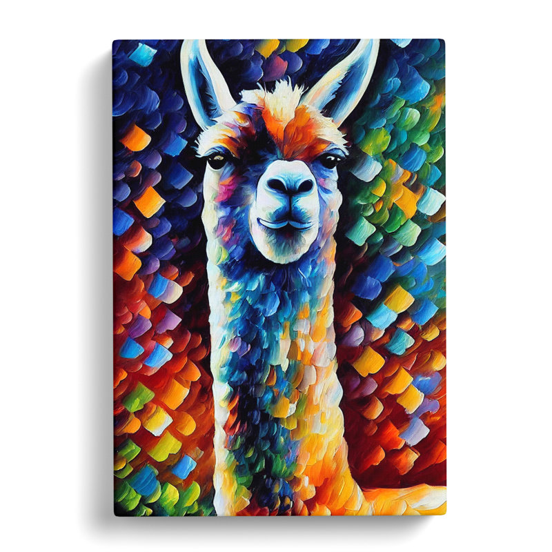 Llama - Wrapped Canvas, 76cm H x 50cm W x 3cm D