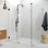 Illume 60 in. x 44.5 in. x 78 in. 90-degree Fully Frameless Wall Hinged Glass Shower Enclosure
