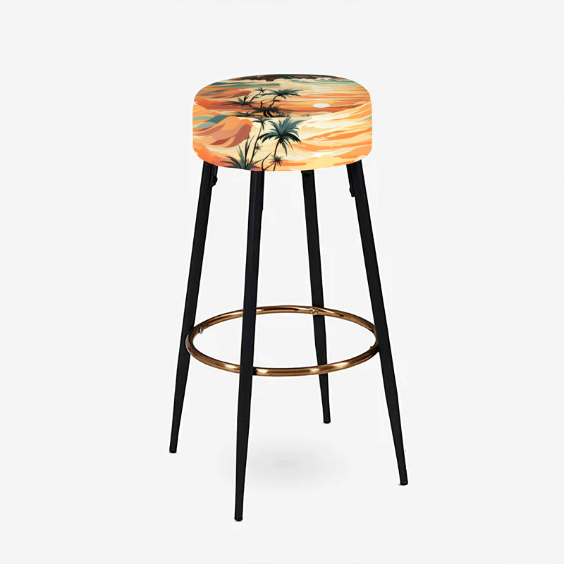 Ensemble de 2 tabourets de bar Orange