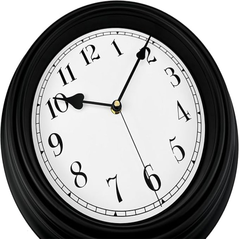 Horloge murale rétro, horloge classique rétro silencieuse de 10 pouces, facile à lire, horloge à quartz de qualité à piles, chambre décorative, cuisine