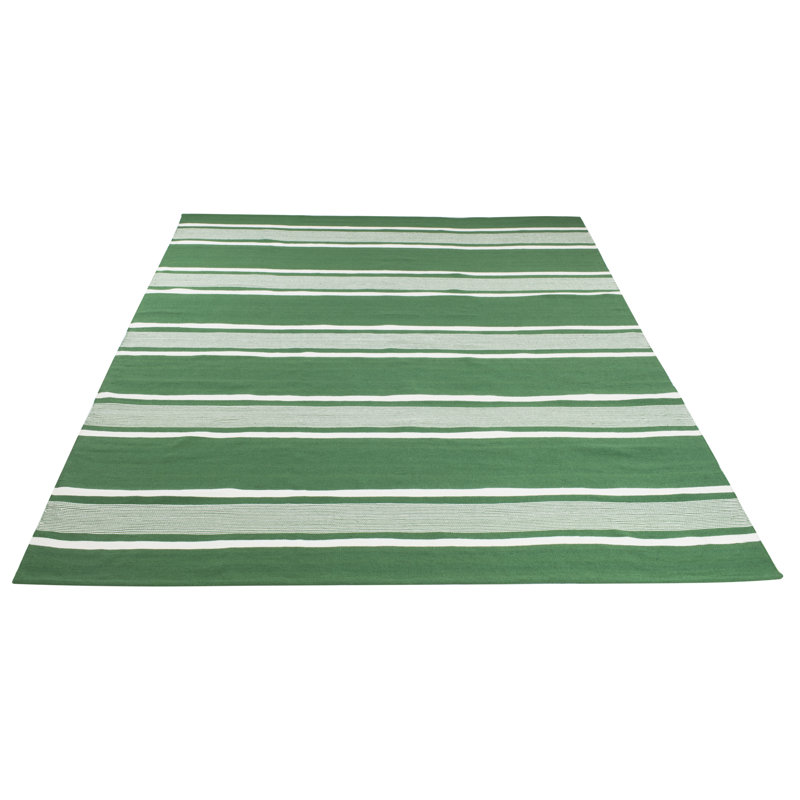 Tapis vert en polyester tissé à plat Lauren Ralph Lauren Hanover, Rectangle de 5 pi x 8 pi