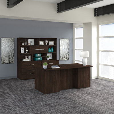 Ensemble de bureau de direction rectangulaire avec rehausse 3 pièces Office 500
