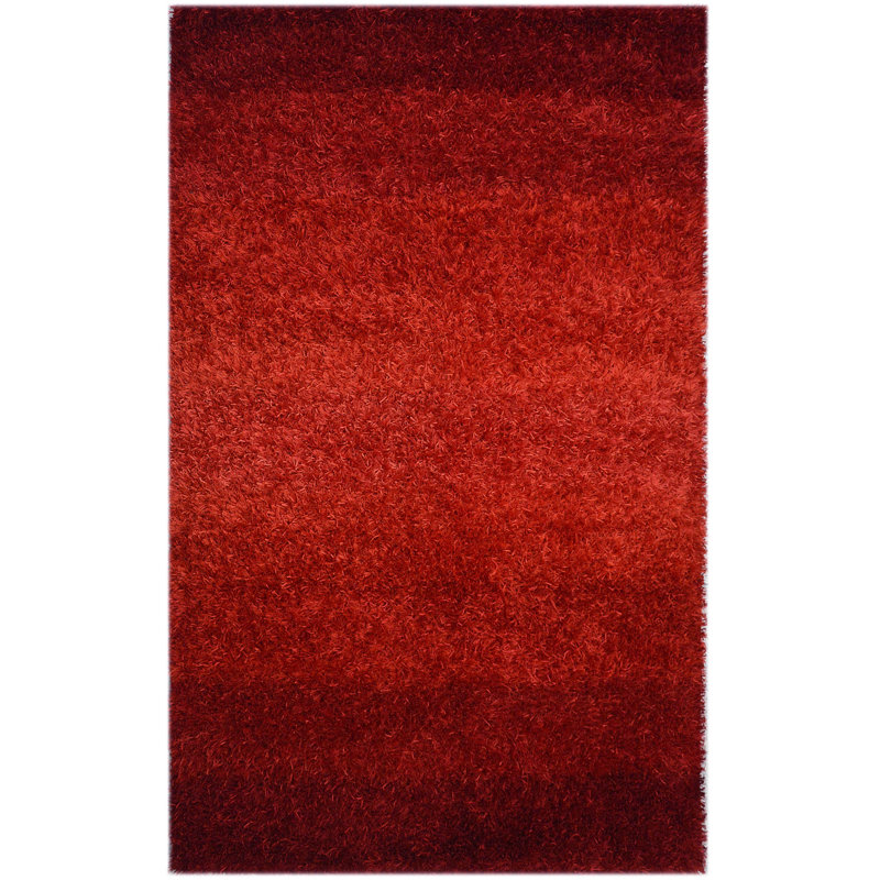 Kerala Striped Hand Woven Shag Area Rug, Rectangle 170cm x 240cm