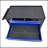 7 DRAWERS MULTIFUNCTIONAL TOOL CART WITH WHEELS-BLACK+BLUE