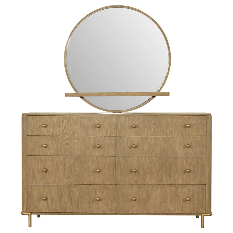 Commode 8 tiroirs Santram, Sable lavé