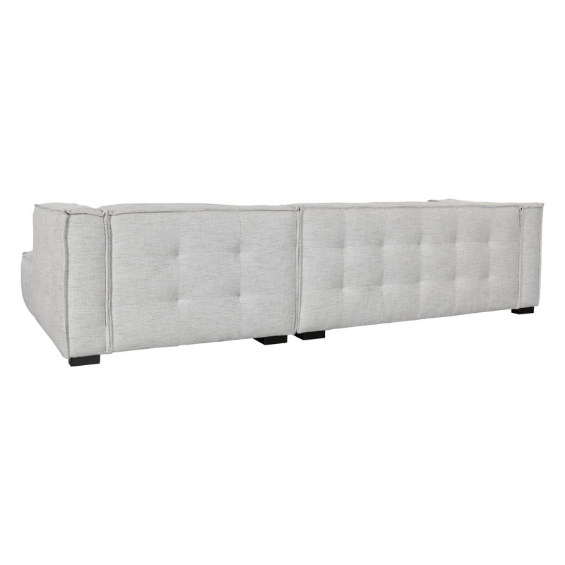 Element 2Pc Sectional W/RAF Chaise, Light Gray Polyester Blend