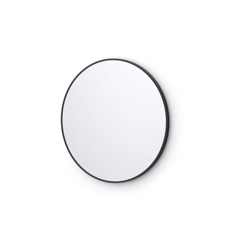 Premium Metal Frame Shatterproof Wall Mount Mirror - FM4, 24" x 24", Matte Black