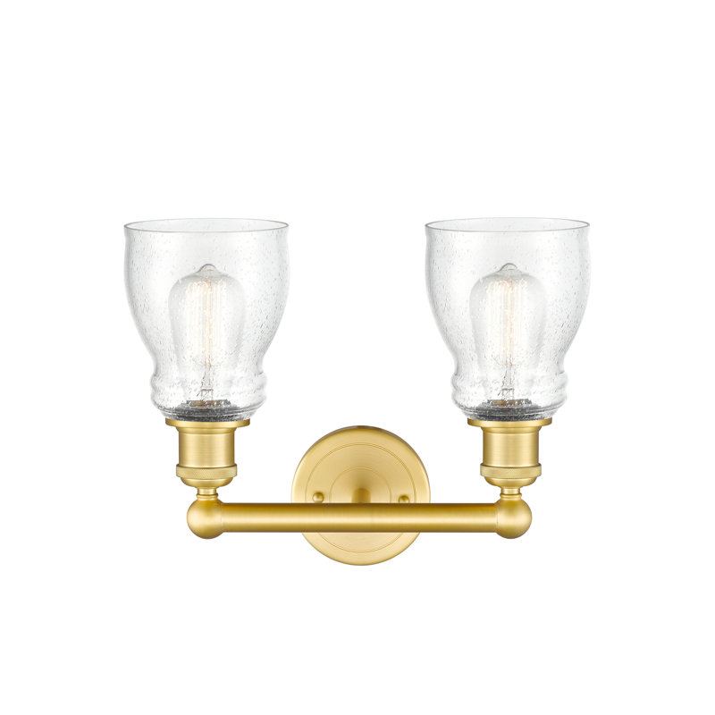 Éclairage pour meuble-lavabo à 2 lumières, Bullé, Or satiné