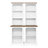 Spacious 2 Piece Mdf Bookcases, Modern Walnut White Storage For Home