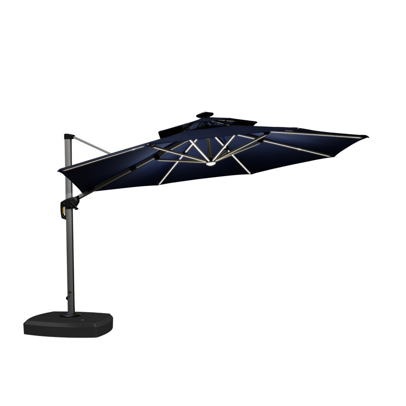 Rohles 144" Cantilever Umbrella, Navy Blue
