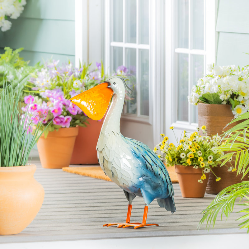 Statue de jardin en métal Pelican