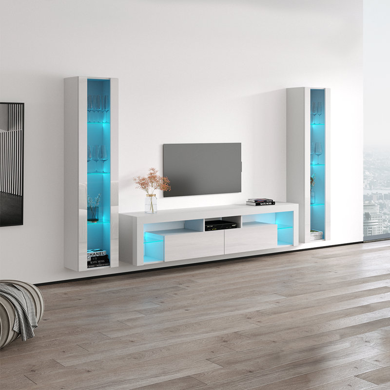 Meuble audio-vidéo Milano, Blanc
