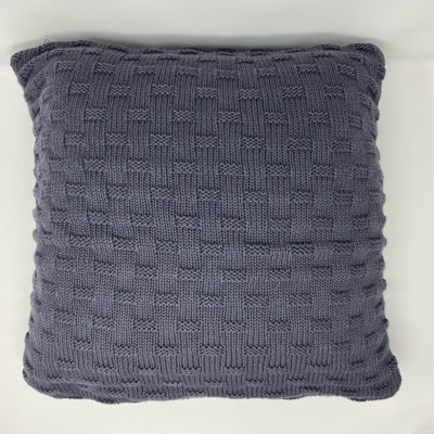Charcoal Square Throw Pillow