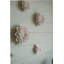 Décoration murale en céramique crème faite à la main D7,3 x 2,8 po