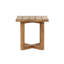 Table d'appoint d'extérieur carrée en bois d'acacia avec plateau à lattes et base en X en teck | Idée cadeau
