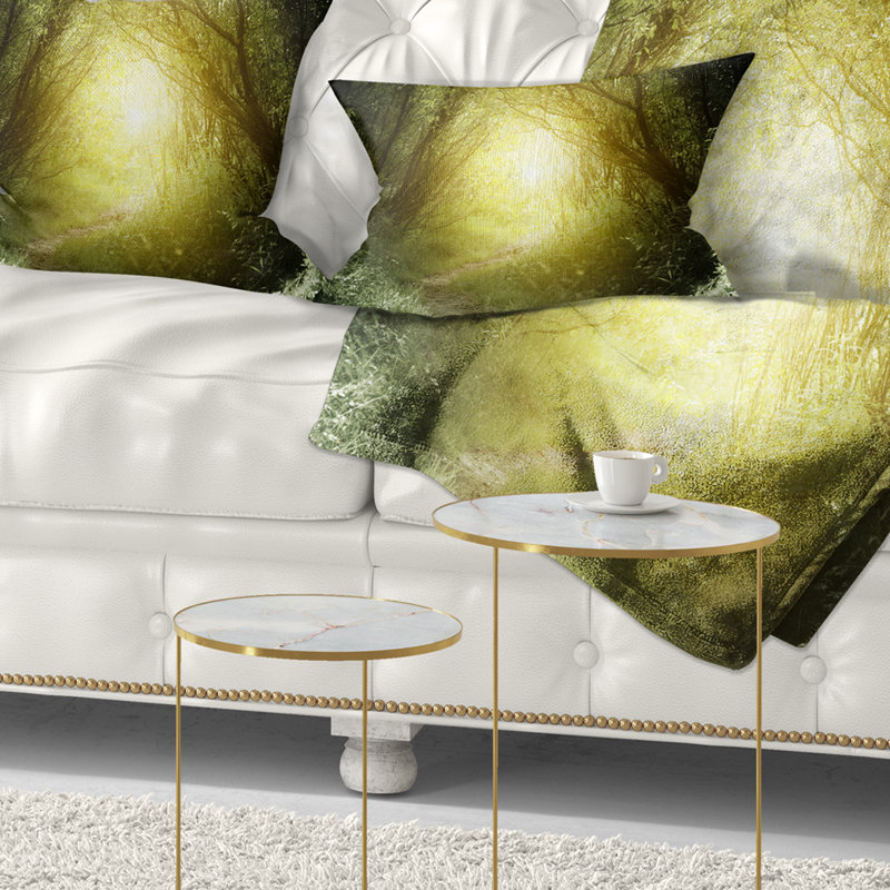 Way in Deep Forest - Coussin décoratif à imprimé paysage