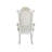 ACME Vendome Arm Chair (Set-2), Synthetic Leather & Antique Pearl Finish-99926788-99926789