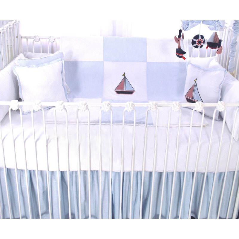 Sail Away 4 - Piece Organic Cotton Blend Crib Bedding Set