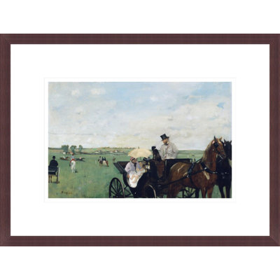 «At the Races in the Countryside» par Edgar Degas, impression giclée encadrée