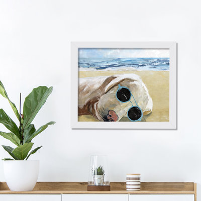 " Sleepy Sunglasses Beach Dog 1 "