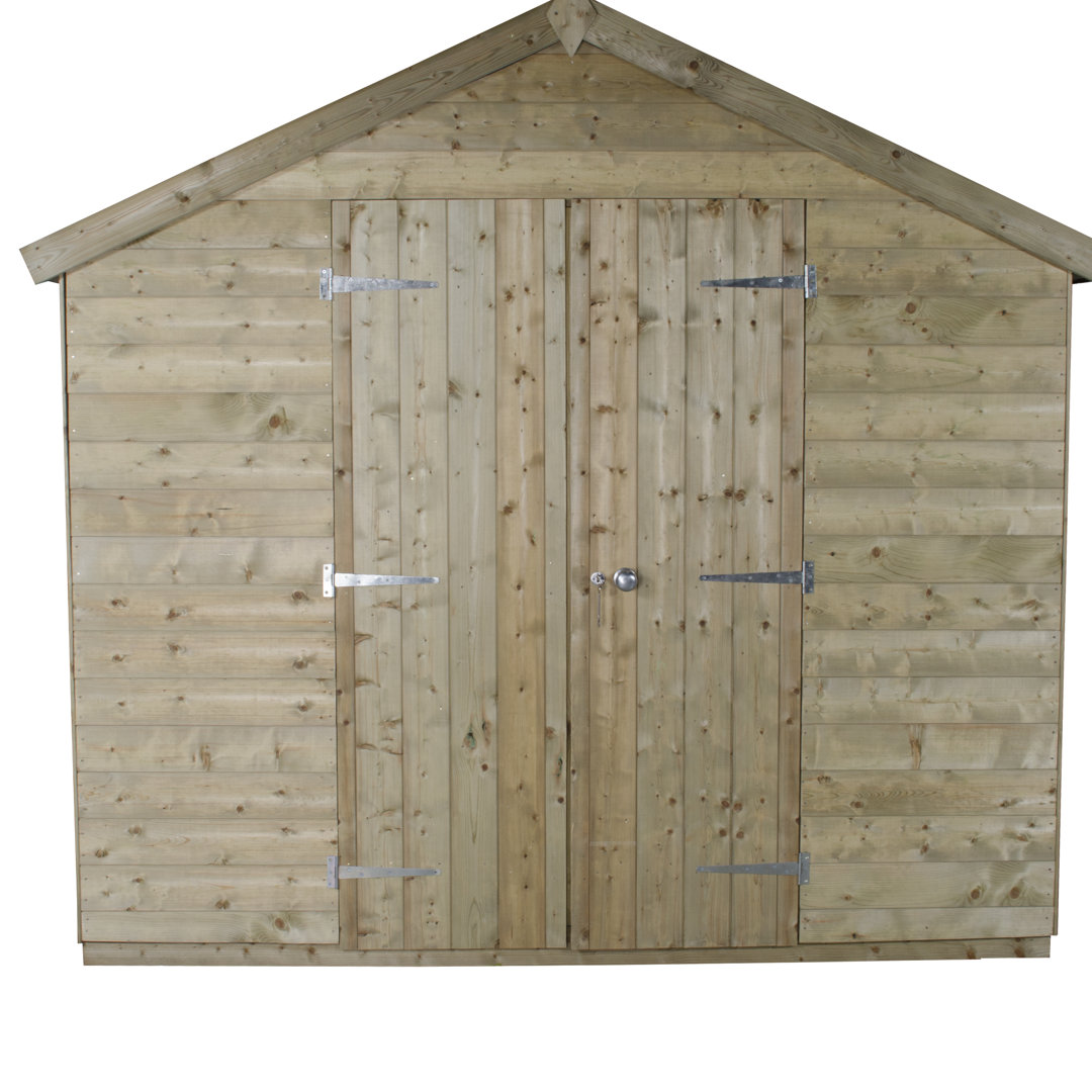 Apex 8 Ft. W x 12 Ft. D Tongue and Groove Wooden Garden Shed