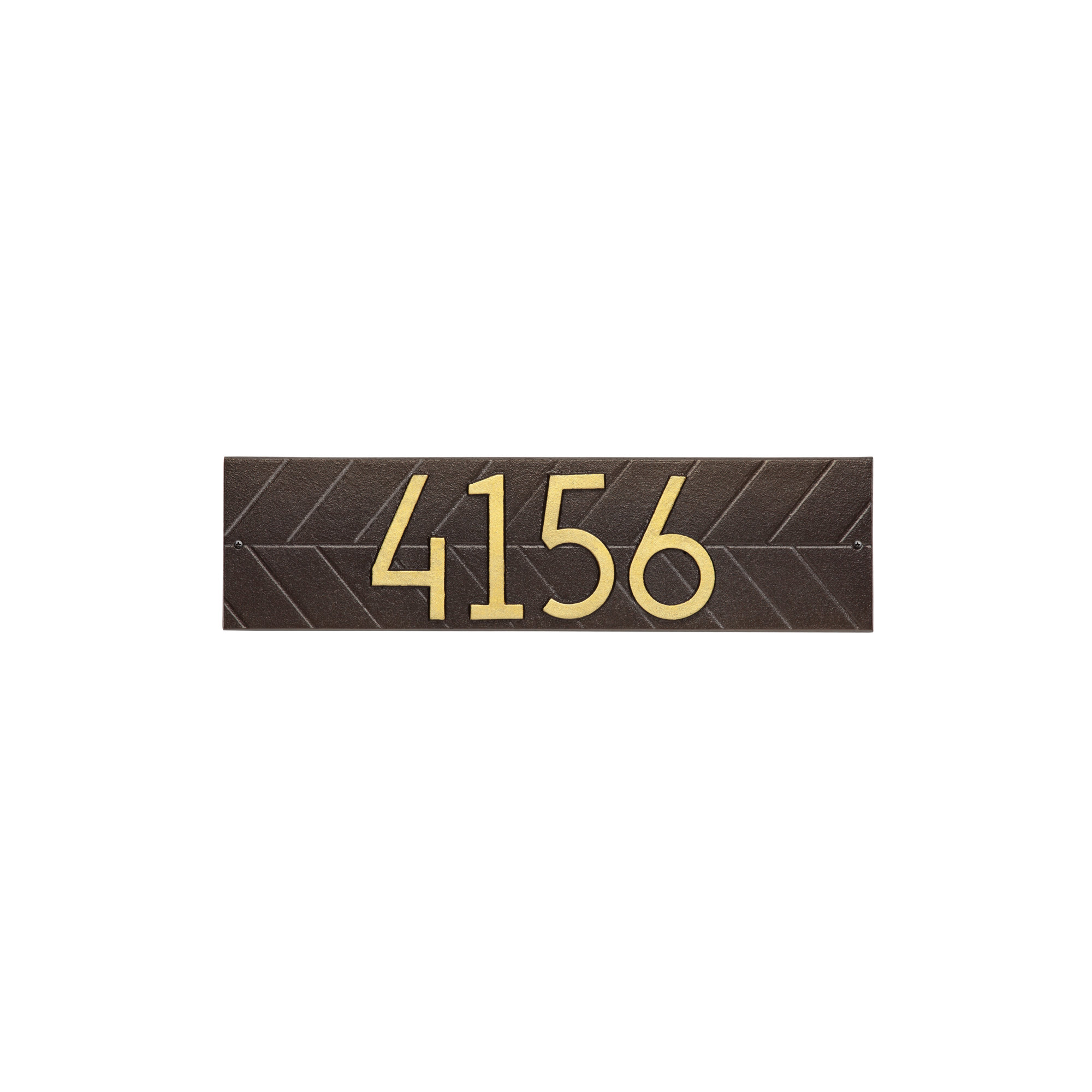 Mid-century Modern Herringbone Wall Plaque, Dark Bronze/Gold, Yes