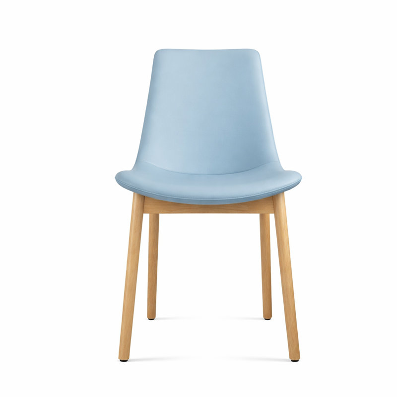 Eiffel Wood Dining Chair, Sky Blue W, Natural