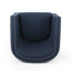 Fauteuil de baignoire pivotant bleu avec rotation pratique - siège large moderne de 21,25 po avec garniture cloutée double et hauteur de 30,88 po