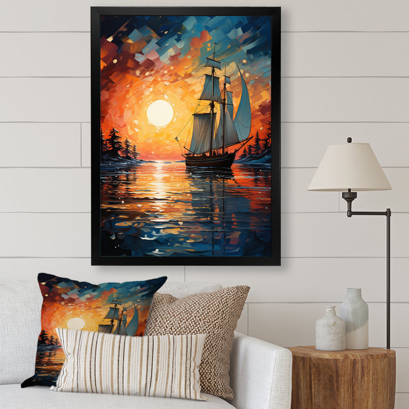Voilier «Seafaring Dreams II» sur toile, Cadre photo noir, L 12 po x H 20 po