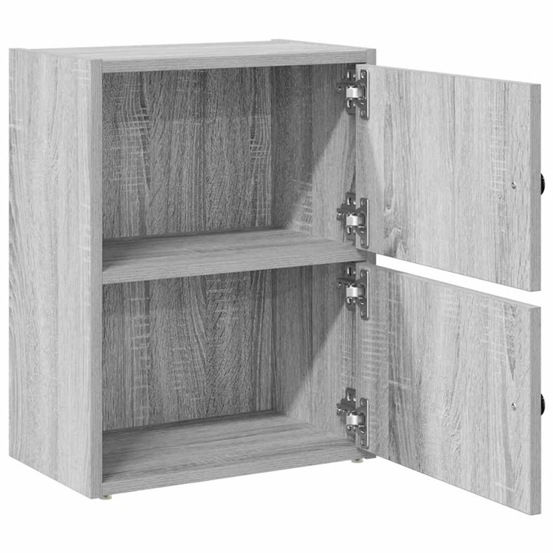 Bibliothèque compacte vidaXL, (2 tablettes) H 20,5 po x l 15,7 po x P 9,4 po, Gris Sonoma