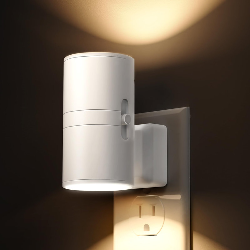 Veilleuse à brancher, veilleuses murales, lumière blanche douce, détecteur crépusculaire, moderne, 100 lm, veilleuses à intensité variable pour adultes, couloir, chambre, salle de bain, cuisine [Lot de 2]