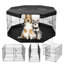 8 enclos d'exercice pour 8 chiens de 30 po avec couvercle, forme octogonale de 24 po pour les chiens de taille moyenne et les petits animaux de compagnie, matériau facile à égratigner 600d, coussin pliable de mécanisme de prévention de l'évasion, animaux de compagnie tels que cochons d'Inde,
