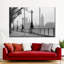 Ensemble de 3 pièces Londres en noir et blanc sur toile-647925563