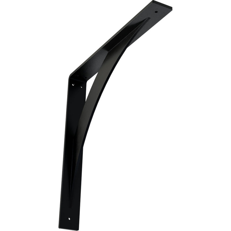 Support en acier Legacy, Noir thermolaqué, H 16 po x l 2 po x P 16 po